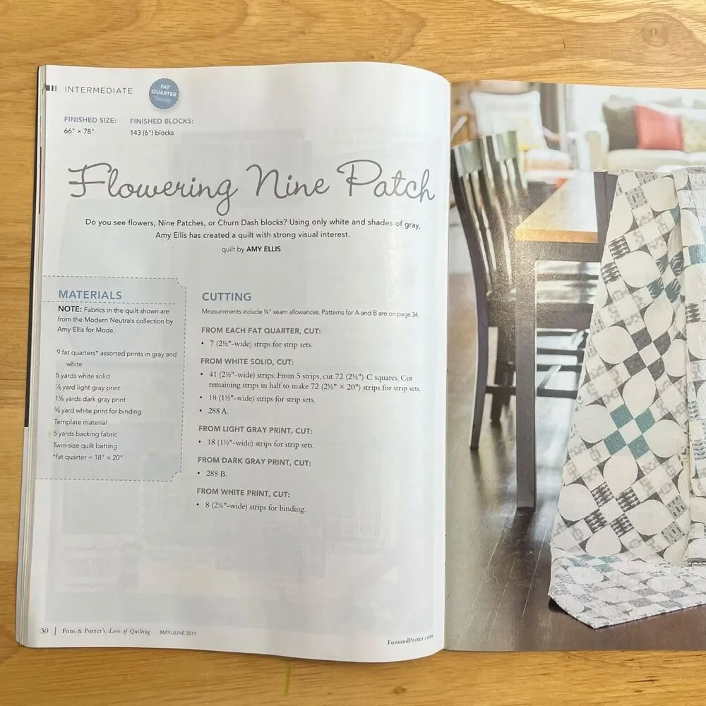 Fons and Porters Love of Quilting Magazine Lot of 3 from Spring Summer 2015